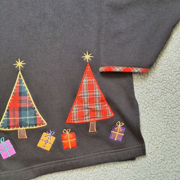 C.S.T. Sport Holiday Christmas Jacket Button Up Women's Size 2X Embroidered - Picture 4 of 11